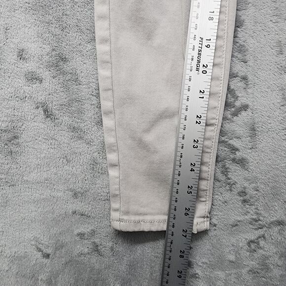 American Eagle Jeans Womens 6 SHORT Beige Distressed Stretch High Rise Jegging - Picture 13 of 15